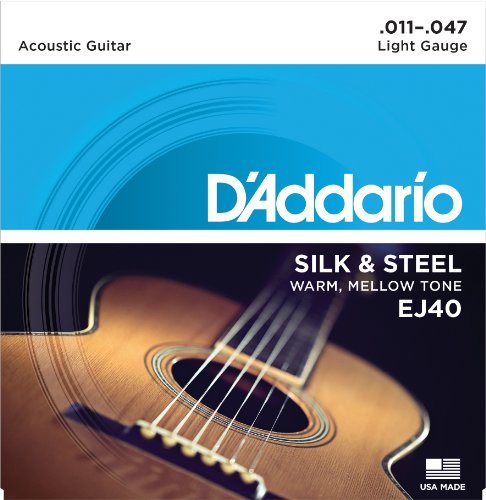 Product Cover D'Addario EJ40 Silk & Steel Folk Guitar Strings, 11-47