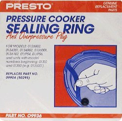 Product Cover Presto 09936 Pressure Cooker Sealing Ring/Overpressure Plug Pack