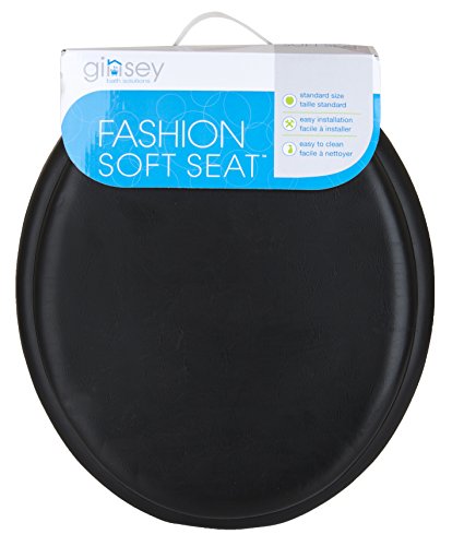 Product Cover Ginsey Standard Soft Toilet Seat with Plastic Hinges, Black