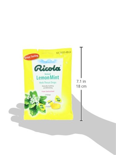 Product Cover Ricola Herb Throat Drops, LemonMint, 24 Drops (Pack of 12)