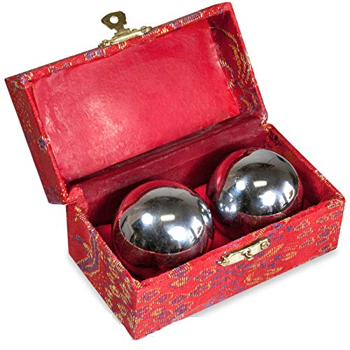 Product Cover JapanBargain S-3297, Baoding Balls Chinese Health Exercise Stress Balls Chrome Color