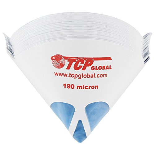 Product Cover TCP Global 50 Pack of Paint Strainers with Fine 190 Micron Filter Tips - Premium