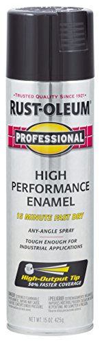 Product Cover Rust-Oleum 7579838 Professional High Performance Enamel Spray Paint, 15 oz, Gloss Black