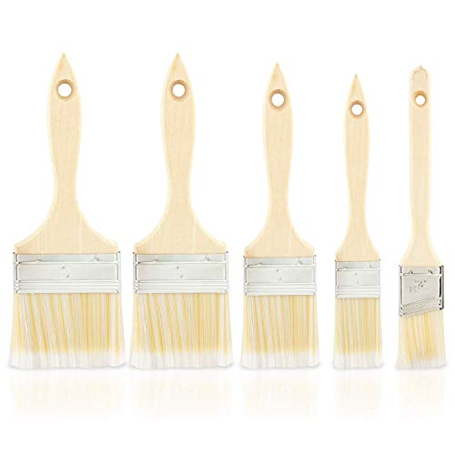 Product Cover Hiltex 00308 Brush Paint Stain Varnish Set with Wood Handles, 5-Piece