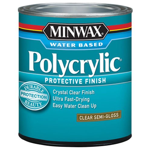 Product Cover Minwax 64444444 Polycrylic Protective Finish Water Based, quart, Semi-Gloss