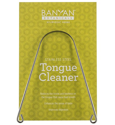 Product Cover Banyan Botanicals Ayurvedic Tongue Cleaner Scraper - Stainless Steel - Tridoshic - Made in The USA - Reduces Toxin buildup and Bacteria on The Tongue