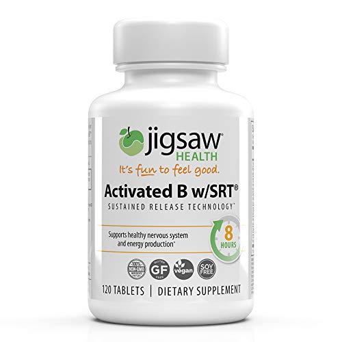 Product Cover Jigsaw Health Activated B Complex w/SRT - Supports Healthy Energy, Contains B1, B3, B5, B6, B12, and Folate Highly Absorbable - 120 Count