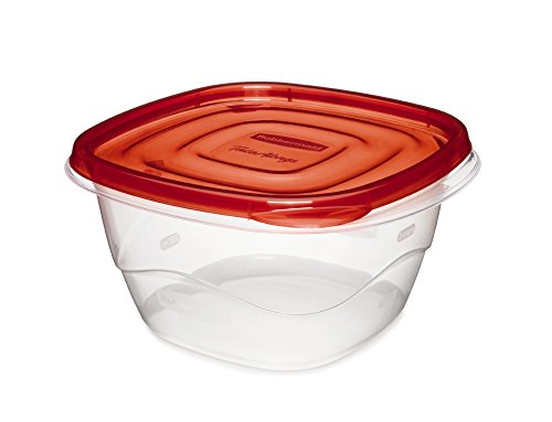 Product Cover Rubbermaid Take Alongs 8-Piece Deep Square Container Set, Red, 4 piece