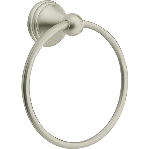 Product Cover Moen DN8486BN Preston Collection Bathroom Hand Towel Ring, Spot Resist Brushed Nickel