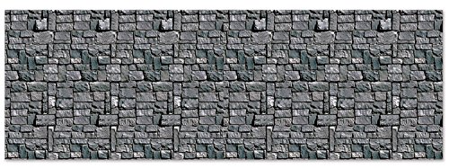 Product Cover Beistle Stone Wall Backdrop Party Accessory | 4-Feet by 30-Feet | (1-Count)