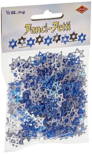 Product Cover Fanci-Fetti Star Of David (blue & silver) Party Accessory  (1 count) (.5 Oz/Pkg)