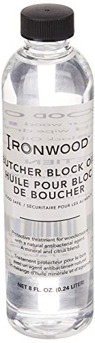 Product Cover Ironwood Gourmet 28122 Butcher Block Cutting board oil, 1.75 x 1.75 x 6.75 inches, Clear