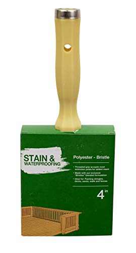 Product Cover Linzer 3550 Project Select Premium Stain'N Paint Brush, 4 in Width, 4-Inch Stain, Polyester and Bristle Filament