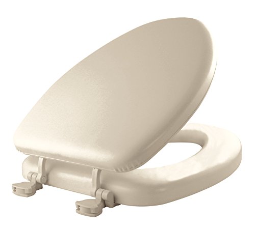 Product Cover MAYFAIR Soft Toilet Seat Easily Remove, ELONGATED, Padded with Wood Core, Bone, 113EC 006