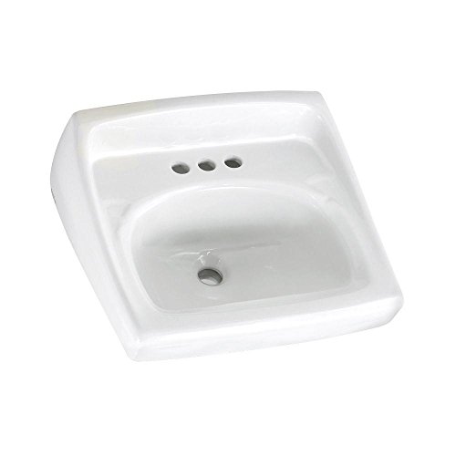 Product Cover American Standard 0355.012.020 Lucerne Wall-Mount Lavatory Sink with 4-Inch Faucet Holes, White