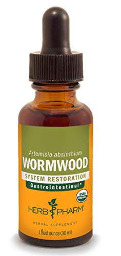Product Cover Herb Pharm Certified Organic Wormwood Extract for Digestive System Support - 1 Ounce