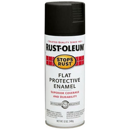 Product Cover Rust-Oleum 7776830 Stops Rust Spray Paint, 12-Ounce, Flat Black