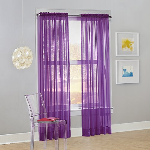 Product Cover No. 918 Calypso Sheer Voile Rod Pocket Curtain Panel, 59
