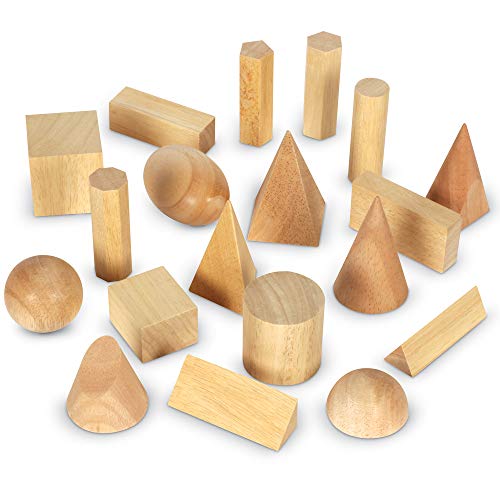 Product Cover Learning Resources Wood Geometric Solids Set of 19