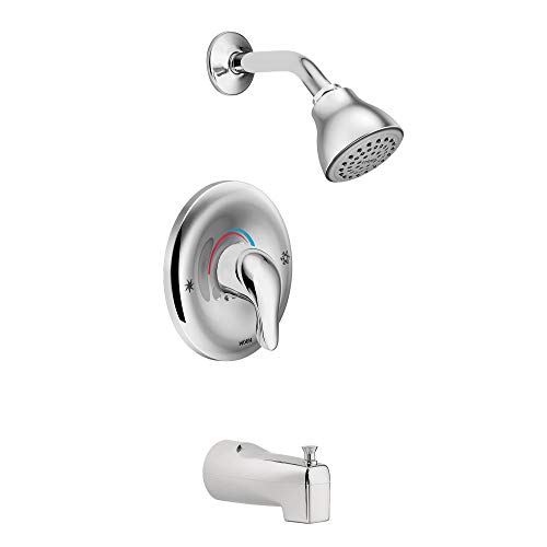 Product Cover Moen L2353 Chateau Single Handle Posi-Temp Tub and Shower Faucet, Valve Included, Chrome