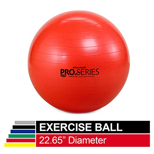 Product Cover TheraBand Exercise Ball, Professional Series Stability Ball with 55 cm Diameter for Athletes 5'1