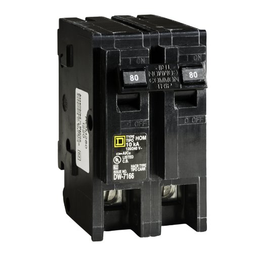 Product Cover Square D by Schneider Electric HOM280CP Homeline 80-Amp Two-Pole Circuit Breaker