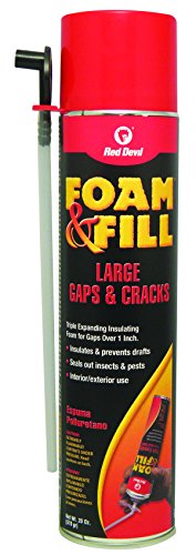 Product Cover Red Devil 0912 Foam & Fill Large Gaps & Cracks Expanding Polyurethane Foam Sealant, 20 oz, Off White