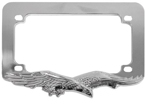 Product Cover Custom Accessories 92732 Chrome Eagle Motorcycle License Plate Frame