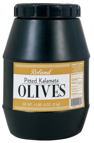 Product Cover Roland Pitted Kalamata Olives from Greece, 4LBS, 6-Ounces Jug