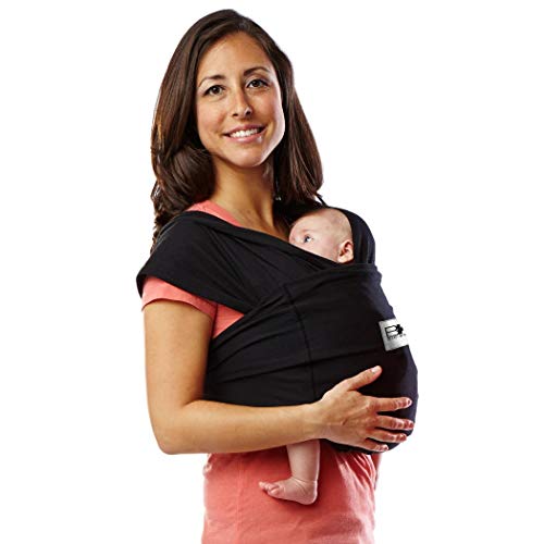 Product Cover Baby K'tan Original Baby Wrap Carrier, Infant and Child Sling - Simple Wrap Holder for Babywearing - No Rings or Buckles - Carry Newborn up to 35 lbs, Black, Women 6-8 (Small), Men 37-38