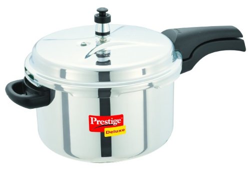 Product Cover Prestige Deluxe Stainless Steel Pressure Cooker, 6.5 Liters