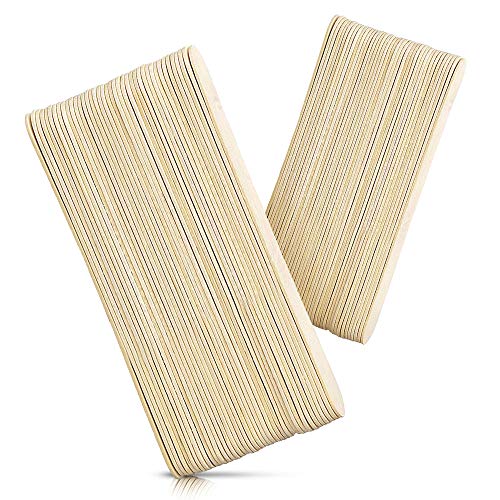 Product Cover Rayson Wax Sticks 100 Pieces Large Wood Waxing Craft Sticks Spatulas Applicators for Hair Removal Eyebrow and Body