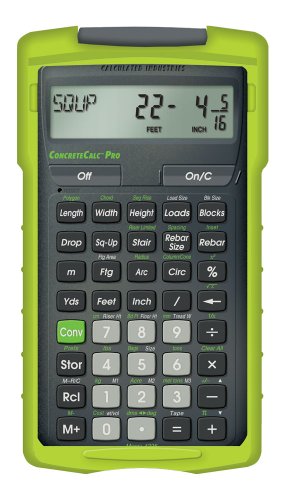 Product Cover Calculated Industries 4225 ConcreteCalc Pro Advanced Feet-Inch-Fraction, Metric Construction-Math Calculator Tool for Concrete, Masonry, Paving Contractors and Estimators