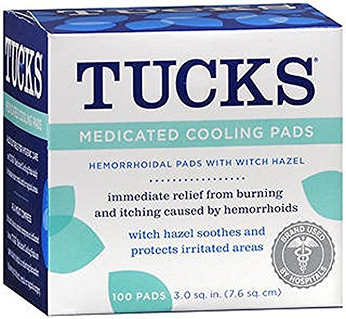 Product Cover Tucks Medicated Cooling Pads 100 Pads Per Pack (Pack of 2)