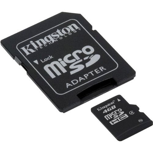 Product Cover Kingston 4 GB microSDHC Class 4 Flash Memory Card SDC4/4GB