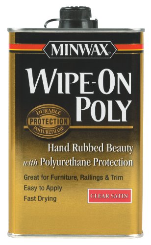 Product Cover Minwax 40910000 Wipe-On Poly Finish Clear, pint, Satin
