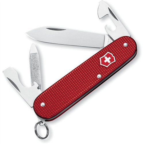 Product Cover Victorinox 53043 Cadet Swiss Army Knife, Red Alox, Ribbed
