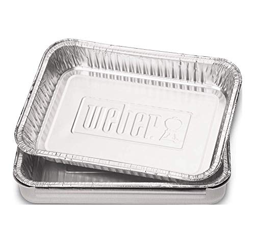 Product Cover Weber 6415 Small 7-1/2-Inch-by-5-inch Aluminum Drip Pans, Set of 10