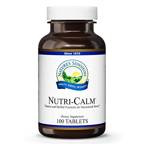 Product Cover Nature's Sunshine Nutri-Calm, 100 Tablets, Natural Anxiety Supplement to Promote Peace of Mind and Cope with Occasional Stress