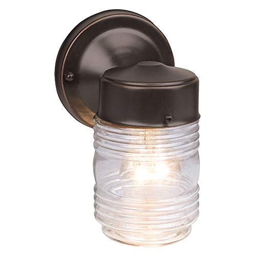 Product Cover Design House 505198 Jelly Jar 1 Light Wall Light, Oil Rubbed Bronze