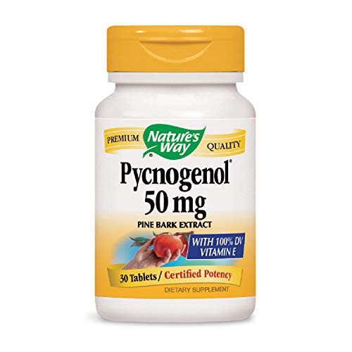 Product Cover Nature's Way Pycnogenol, 50 mg, Pine Bark Extract Supplement, 30 Tablets