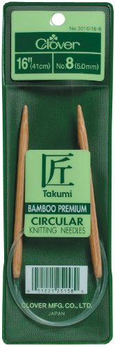 Product Cover CLOVER Takumi Bamboo Circular 16-Inch Knitting Needles, Size 11
