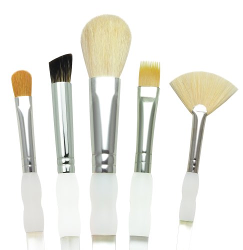Product Cover Royal Brush Soft Grip Textured Golden Taklon Fiber Paint Brush Set, Assorted Size, Set of 5,Silver