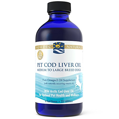 Product Cover Nordic Naturals Pet CLO Supplement - Cod Liver Oil Omega 3s, DHA, EPA, Promotes Skin, Coat, Joint and Heart Health and Vitamin A for Vision, Fetal Development and Wellness, Liquid, 8 Ounces