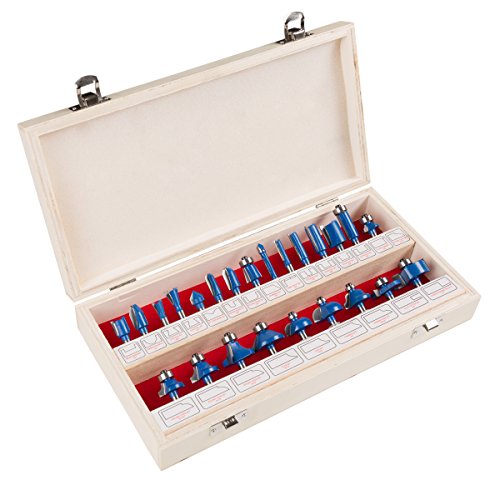 Product Cover Router Bit Set- 24 Piece Kit with ¼