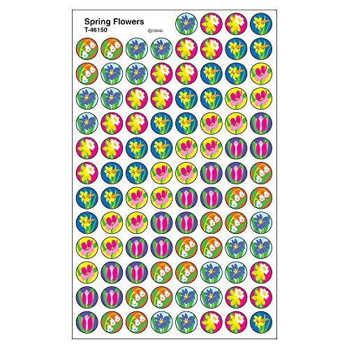 Product Cover Trend Enterprises Inc. Spring Flowers superSpots Stickers, 800 ct