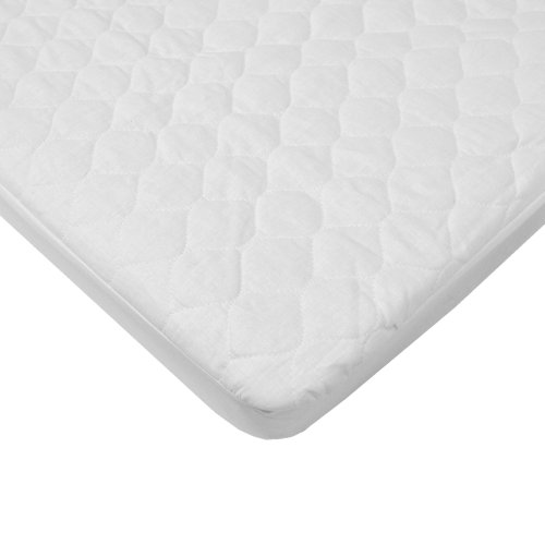 Product Cover American Baby Company Waterproof Quilted Cotton Bassinet Size Fitted Mattress Pad Cover, White, for Boys and Girls