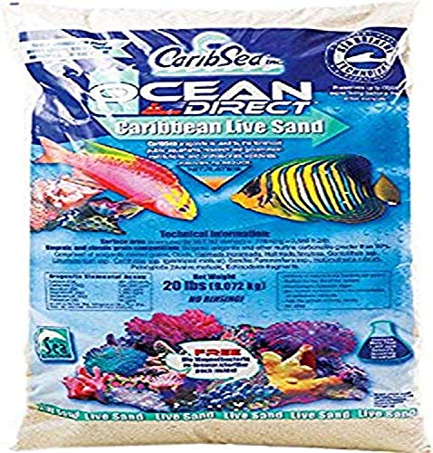 Product Cover Carib Sea ACS00940 Ocean Direct Natural Live Sand for Aquarium, 40-Pound