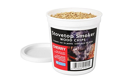 Product Cover Cherry Wood Smoker Chips- 100% Natural, Fine Wood Smoker and Barbecue Chips- 1 Pint