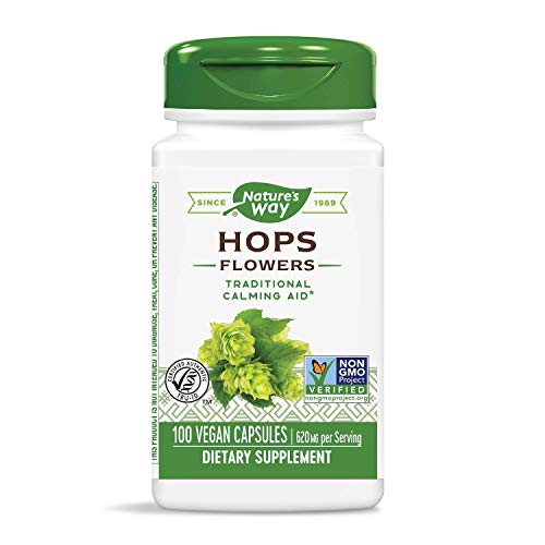 Product Cover Nature's Way Premium Herbal Hops Flowers, 620 mg per serving, 100 Capsules